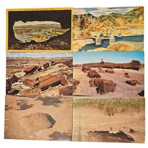 Vintage Postcards Arizona Canyon De Chelly Petrified Forest Holbrook Crater Mead